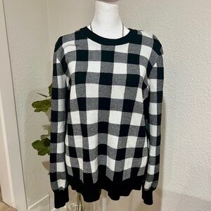 Marled by Reunited Clothing Buffalo Plaid Crewneck Sweater - Size M